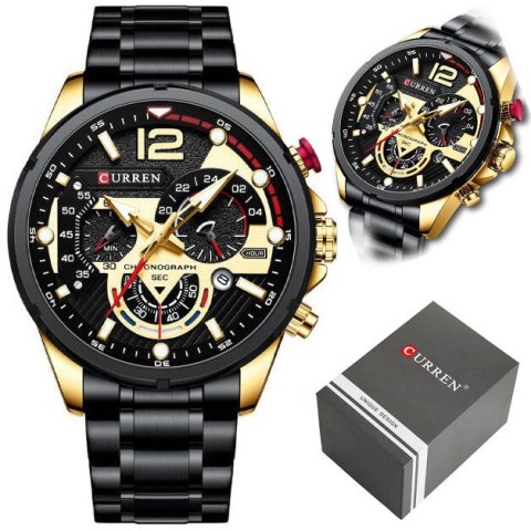 ZEGAREK MĘSKI CURREN 8395 (zc019d) - CHRONOGRAF ZEGAREK MĘSKI CURREN 8395 (zc019d) - CHRONOGRAF