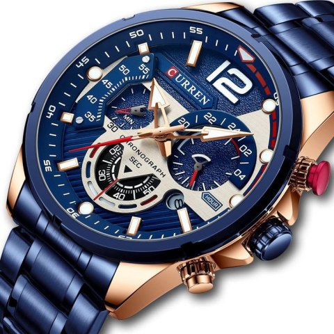ZEGAREK MĘSKI CURREN 8395 (zc019e) - CHRONOGRAF ZEGAREK MĘSKI CURREN 8395 (zc019e) - CHRONOGRAF