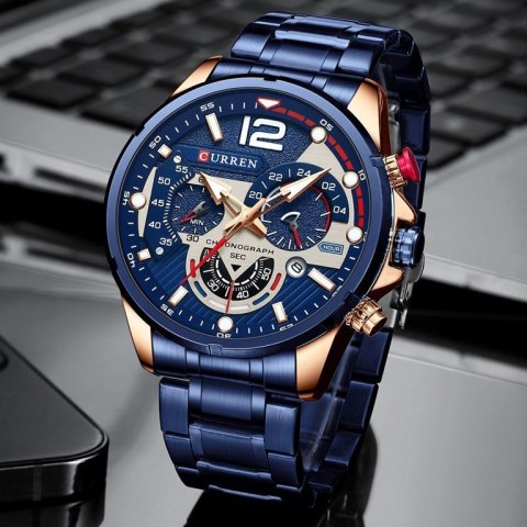 ZEGAREK MĘSKI CURREN 8395 (zc019e) - CHRONOGRAF ZEGAREK MĘSKI CURREN 8395 (zc019e) - CHRONOGRAF