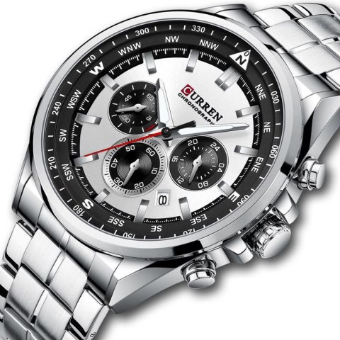ZEGAREK MĘSKI CURREN 8399 (zc016a -CHRONOGRAF +BOX ZEGAREK MĘSKI CURREN 8399 (zc016a -CHRONOGRAF +BOX
