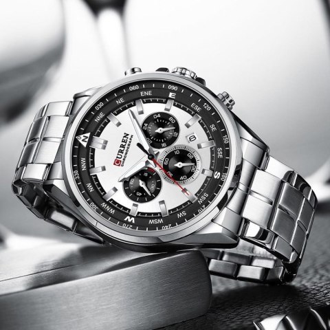 ZEGAREK MĘSKI CURREN 8399 (zc016a -CHRONOGRAF +BOX ZEGAREK MĘSKI CURREN 8399 (zc016a -CHRONOGRAF +BOX