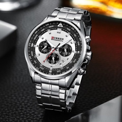 ZEGAREK MĘSKI CURREN 8399 (zc016a -CHRONOGRAF +BOX ZEGAREK MĘSKI CURREN 8399 (zc016a -CHRONOGRAF +BOX
