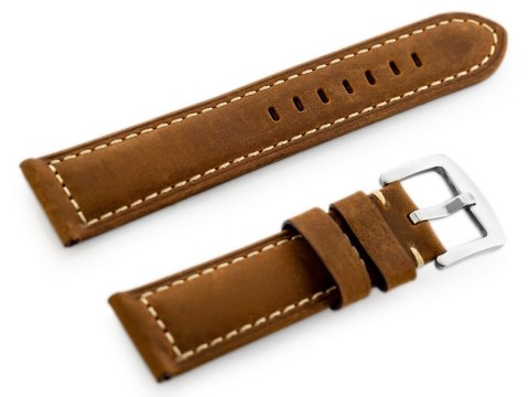 Pasek skórzany do zegarka W29 - ciemny brąz 20mm Pasek skórzany do zegarka W29 - ciemny brąz 20mm