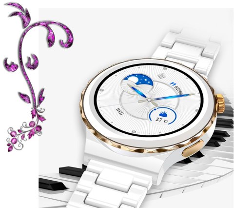 SMARTWATCH DAMSKI Rubicon RNCE92 - WYKONYWANIE POŁĄCZEŃ, CERAMIKA (sr038d) SMARTWATCH DAMSKI Rubicon RNCE92 - WYKONYWANIE POŁĄCZEŃ, CERAMIKA (sr038d)