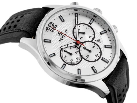 ZEGAREK MĘSKI PERFECT CH01L - CHRONOGRAF (zp354a) + BOX ZEGAREK MĘSKI PERFECT CH01L - CHRONOGRAF (zp354a) + BOX