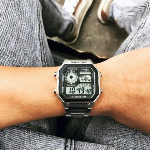 ZEGAREK MĘSKI CASIO AE-1200WHD-1A (zd159a) + BOX ZEGAREK MĘSKI CASIO AE-1200WHD-1A (zd159a) + BOX