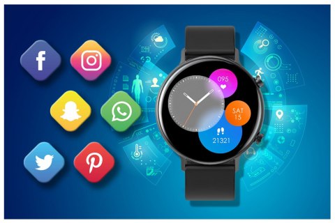 SMARTWATCH DAMSKI Rubicon RNCE98 - WYKONYWANIE POŁĄCZEŃ, PULSOKSYMETR (sr043b) SMARTWATCH DAMSKI Rubicon RNCE98 - WYKONYWANIE POŁĄCZEŃ, PULSOKSYMETR (sr043b)