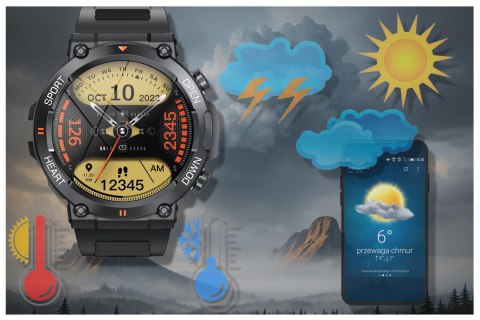 SMARTWATCH MĘSKI Rubicon RNCE95 - WYKONYWANIE POŁĄCZEŃ, PULSOKSYMETR (sr040a) SMARTWATCH MĘSKI Rubicon RNCE95 - WYKONYWANIE POŁĄCZEŃ, PULSOKSYMETR (sr040a)