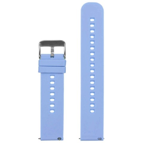 Pasek gumowy do zegarka U27 - jasnofioletowy/srebrny - 22mm Pasek gumowy do zegarka U27 - jasnofioletowy/srebrny - 22mm