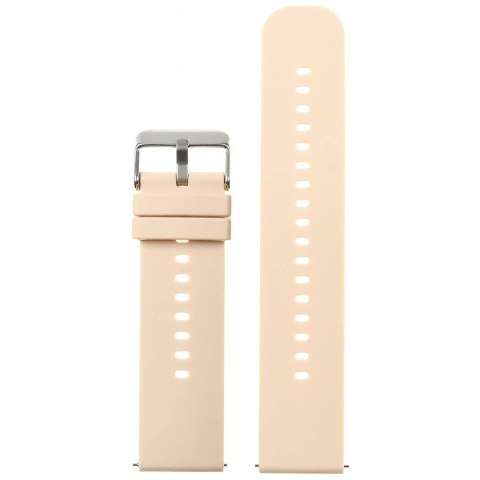 Pasek gumowy do zegarka U27 - kremowy/srebrny - 18mm Pasek gumowy do zegarka U27 - kremowy/srebrny - 18mm