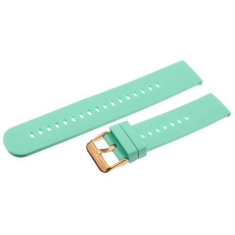 Pasek gumowy do zegarka U27 - miętowy/rosegold - 22mm Pasek gumowy do zegarka U27 - miętowy/rosegold - 22mm