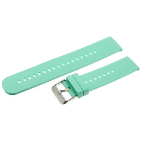 Pasek gumowy do zegarka U27 - miętowy/srebrny - 22mm Pasek gumowy do zegarka U27 - miętowy/srebrny - 22mm