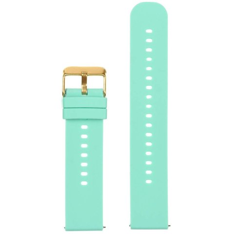 Pasek gumowy do zegarka U27 - miętowy/złoty - 22mm Pasek gumowy do zegarka U27 - miętowy/złoty - 22mm