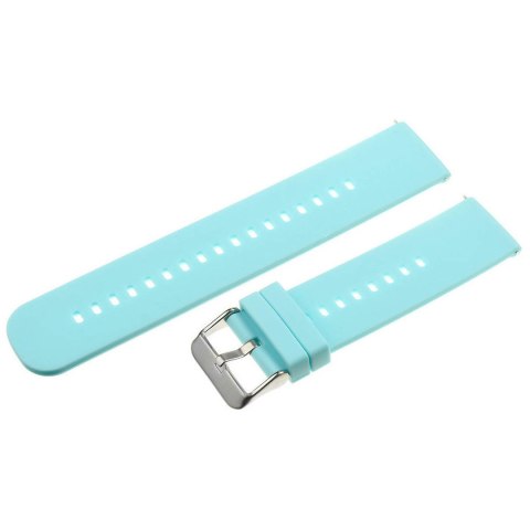 Pasek gumowy do zegarka U27 - niebieski/srebrny - 22mm Pasek gumowy do zegarka U27 - niebieski/srebrny - 22mm