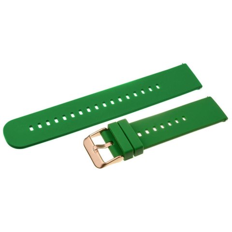 Pasek gumowy do zegarka U27 - zielony/rosegold - 18mm Pasek gumowy do zegarka U27 - zielony/rosegold - 18mm