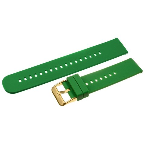Pasek gumowy do zegarka U27 - zielony/złoty - 22mm Pasek gumowy do zegarka U27 - zielony/złoty - 22mm
