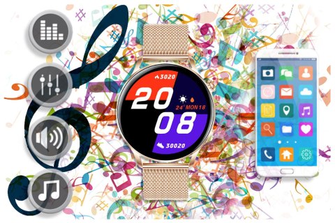 SMARTWATCH DAMSKI Rubicon RNCE81 - WYKONYWANIE POŁĄCZEŃ, PULSOKSYMETR (sr045b) SMARTWATCH DAMSKI Rubicon RNCE81 - WYKONYWANIE POŁĄCZEŃ, PULSOKSYMETR (sr045b)