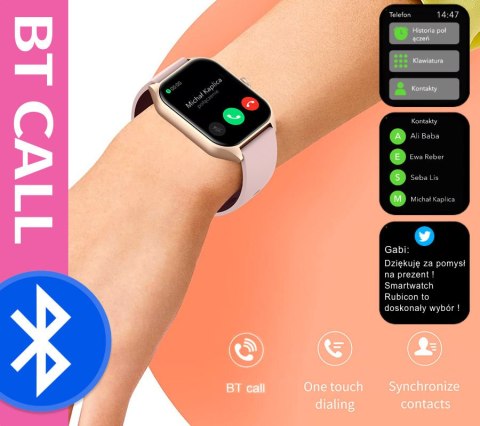 SMARTWATCH UNISEX Rubicon RNCF03 - ROZMOWY BLUETOOTH, ALWAYS ON DISPLAY (sr049e) SMARTWATCH UNISEX Rubicon RNCF03 - ROZMOWY BLUETOOTH, ALWAYS ON DISPLAY (sr049e)