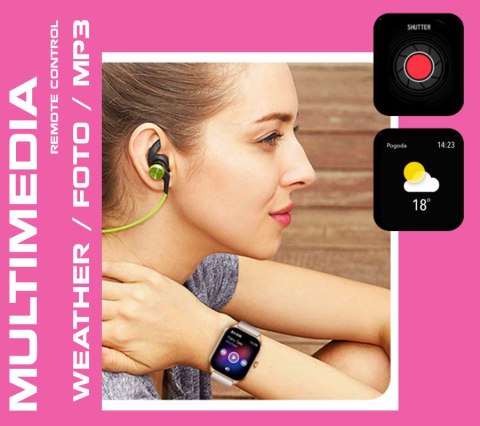 SMARTWATCH UNISEX Rubicon RNCF03 - ROZMOWY BLUETOOTH, ALWAYS ON DISPLAY (sr049e) SMARTWATCH UNISEX Rubicon RNCF03 - ROZMOWY BLUETOOTH, ALWAYS ON DISPLAY (sr049e)