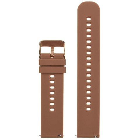 Pasek gumowy do zegarka U27 - brązowy/rosegold - 22mm Pasek gumowy do zegarka U27 - brązowy/rosegold - 22mm