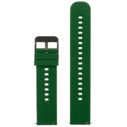 Pasek gumowy do zegarka U27 - ciemnozielony/czarny - 20mm