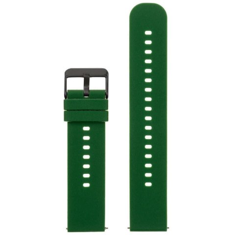 Pasek gumowy do zegarka U27 - ciemnozielony/czarny - 22mm Pasek gumowy do zegarka U27 - ciemnozielony/czarny - 22mm