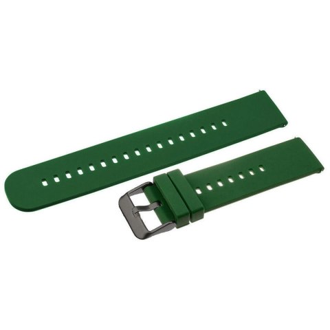 Pasek gumowy do zegarka U27 - ciemnozielony/czarny - 22mm Pasek gumowy do zegarka U27 - ciemnozielony/czarny - 22mm