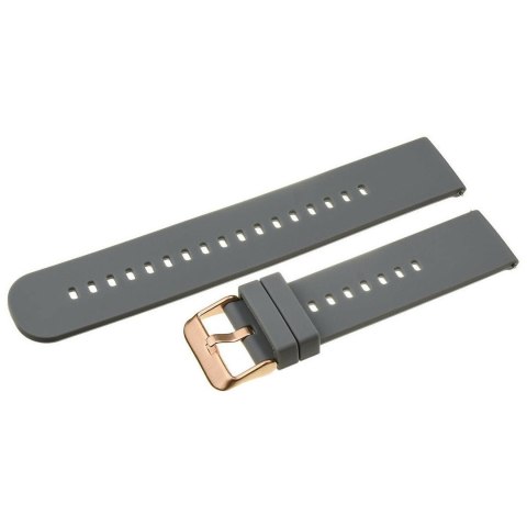 Pasek gumowy do zegarka U27 - ciemny szary/rosegold - 20mm Pasek gumowy do zegarka U27 - ciemny szary/rosegold - 20mm
