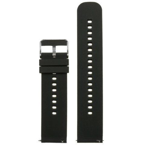 Pasek gumowy do zegarka U27 - czarny/srebrny - 18mm Pasek gumowy do zegarka U27 - czarny/srebrny - 18mm