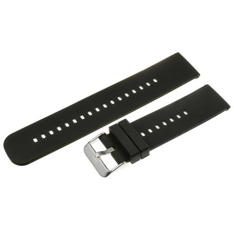 Pasek gumowy do zegarka U27 - czarny/srebrny - 18mm Pasek gumowy do zegarka U27 - czarny/srebrny - 18mm