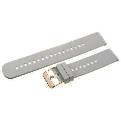 Pasek gumowy do zegarka U27 - jasny szary/rosegold - 22mm Pasek gumowy do zegarka U27 - jasny szary/rosegold - 22mm