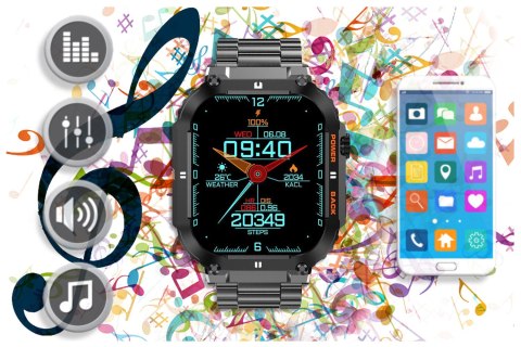 SMARTWATCH MĘSKI GRAVITY GT6-2 - WYKONYWANIE POŁĄCZEŃ, MONITOR SNU (sg020b) SMARTWATCH MĘSKI GRAVITY GT6-2 - WYKONYWANIE POŁĄCZEŃ, MONITOR SNU (sg020b)