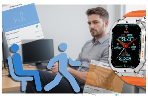 SMARTWATCH MĘSKI GRAVITY GT6-4 - WYKONYWANIE POŁĄCZEŃ, MONITOR SNU (sg020d) SMARTWATCH MĘSKI GRAVITY GT6-4 - WYKONYWANIE POŁĄCZEŃ, MONITOR SNU (sg020d)