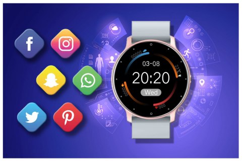 SMARTWATCH UNISEX GRAVITY GT1-8 - PULSOMETR, WŁASNE TARCZE (sg015h) SMARTWATCH UNISEX GRAVITY GT1-8 - PULSOMETR, WŁASNE TARCZE (sg015h)