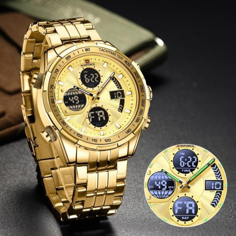 ZEGAREK MĘSKI NAVIFORCE NF9197S G/G/G + BOX ZEGAREK MĘSKI NAVIFORCE NF9197S G/G/G + BOX