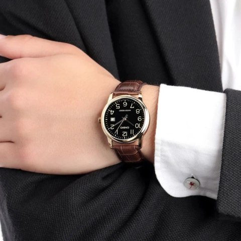 ZEGAREK MĘSKI CASIO MTP-V002GL-1B + BOX ZEGAREK MĘSKI CASIO MTP-V002GL-1B + BOX