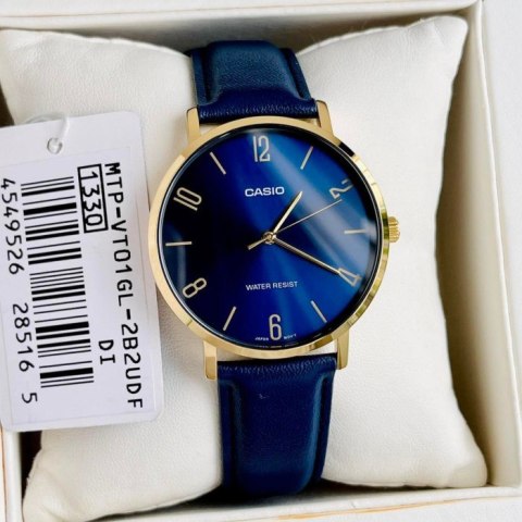 ZEGAREK MĘSKI CASIO MTP-VT01GL-2B2 + BOX ZEGAREK MĘSKI CASIO MTP-VT01GL-2B2 + BOX