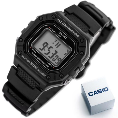 ZEGAREK MĘSKI CASIO W-218H-1A + BOX ZEGAREK MĘSKI CASIO W-218H-1A + BOX