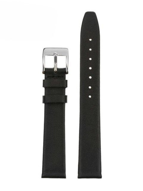 Pasek skórzany do zegarka W104 - czarny - 18mm Pasek skórzany do zegarka W104 - czarny - 18mm