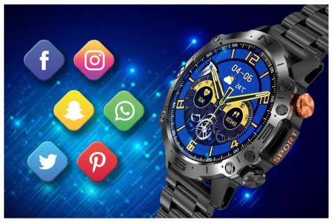 SMARTWATCH MĘSKI GRAVITY GT20-1 - AMOLED, DODATKOWY PASEK (sg024a) SMARTWATCH MĘSKI GRAVITY GT20-1 - AMOLED, DODATKOWY PASEK (sg024a)
