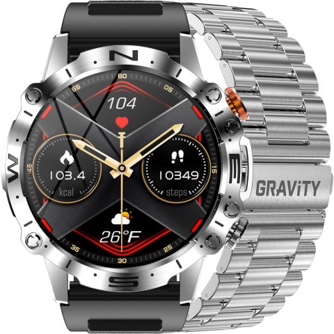 SMARTWATCH MĘSKI GRAVITY GT20-2 - AMOLED, DODATKOWY PASEK (sg024b) SMARTWATCH MĘSKI GRAVITY GT20-2 - AMOLED, DODATKOWY PASEK (sg024b)
