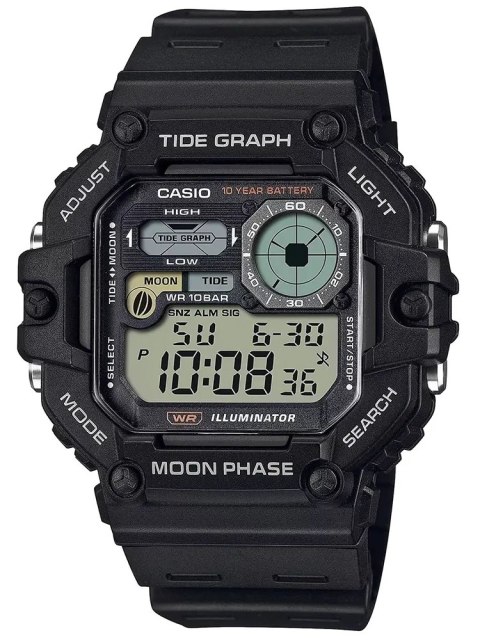 ZEGAREK MĘSKI CASIO Digital Moonphase WS-1700H-1AV + BOX ZEGAREK MĘSKI CASIO Digital Moonphase WS-1700H-1AV + BOX