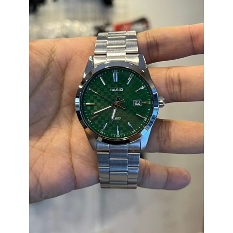 ZEGAREK MĘSKI CASIO MTP-VD03D-3A1 Green + BOX ZEGAREK MĘSKI CASIO MTP-VD03D-3A1 Green + BOX