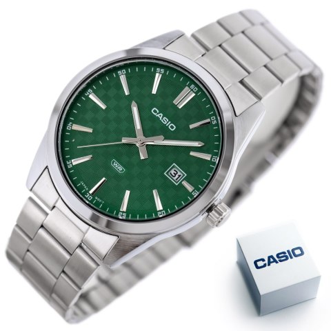 ZEGAREK MĘSKI CASIO MTP-VD03D-3A1 Green + BOX ZEGAREK MĘSKI CASIO MTP-VD03D-3A1 Green + BOX