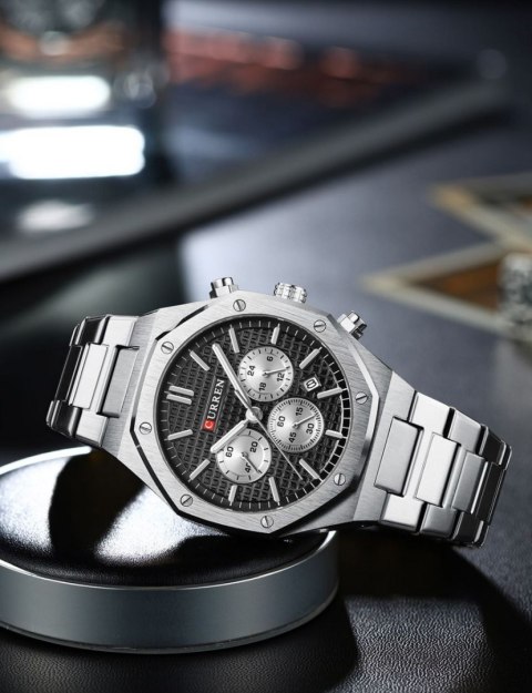 ZEGAREK MĘSKI CURREN 8440 CHRONO (zc047b) + BOX ZEGAREK MĘSKI CURREN 8440 CHRONO (zc047b) + BOX