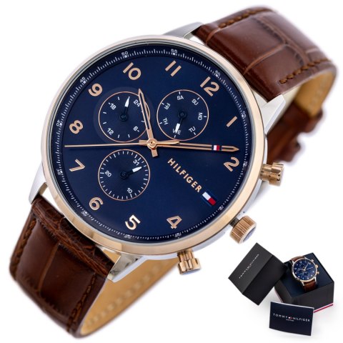ZEGAREK MĘSKI TOMMY HILFIGER LEONARD 1791987 (zf089b) + BOX ZEGAREK MĘSKI TOMMY HILFIGER LEONARD 1791987 (zf089b) + BOX