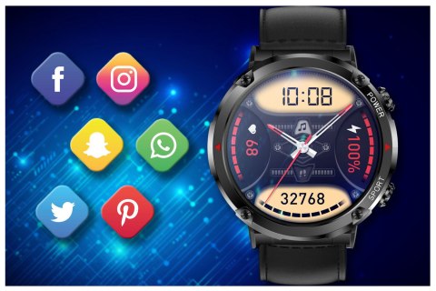 SMARTWATCH MĘSKI GRAVITY GT21-3 - BLUETOOTH CALL, DODATKOWY PASEK (sg025c) SMARTWATCH MĘSKI GRAVITY GT21-3 - BLUETOOTH CALL, DODATKOWY PASEK (sg025c)