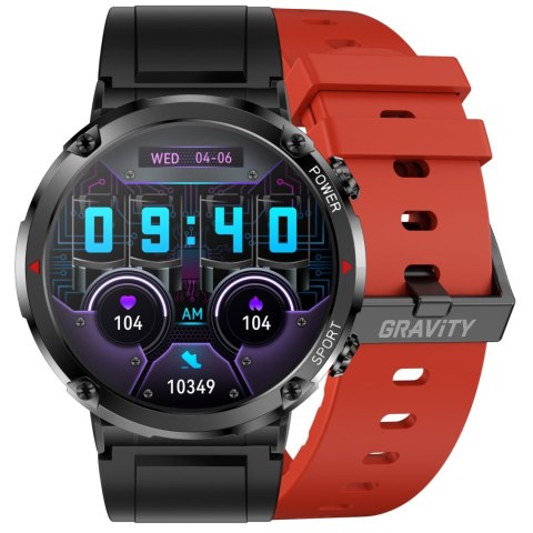 SMARTWATCH MĘSKI GRAVITY GT21-6 - BLUETOOTH CALL, DODATKOWY PASEK (sg025f) SMARTWATCH MĘSKI GRAVITY GT21-6 - BLUETOOTH CALL, DODATKOWY PASEK (sg025f)