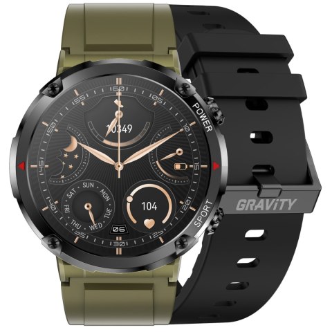 SMARTWATCH MĘSKI GRAVITY GT21-7 - BLUETOOTH CALL, DODATKOWY PASEK (sg025g) SMARTWATCH MĘSKI GRAVITY GT21-7 - BLUETOOTH CALL, DODATKOWY PASEK (sg025g)