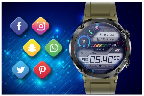 SMARTWATCH MĘSKI GRAVITY GT21-7 - BLUETOOTH CALL, DODATKOWY PASEK (sg025g) SMARTWATCH MĘSKI GRAVITY GT21-7 - BLUETOOTH CALL, DODATKOWY PASEK (sg025g)